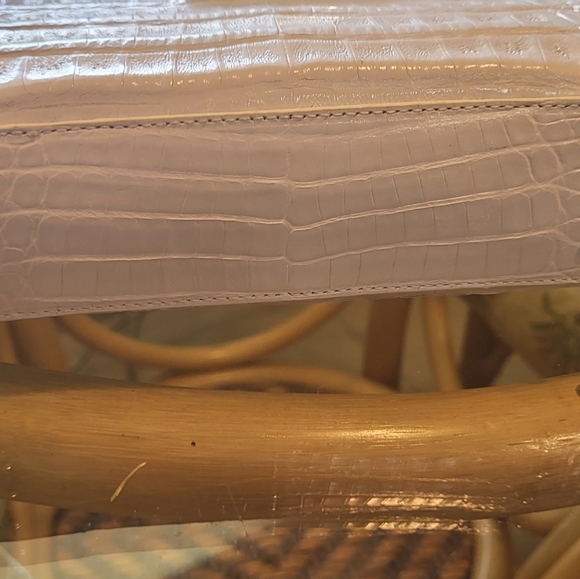 White Maria Oliver Michelle Crocodile top handbag - Picture 13 of 16